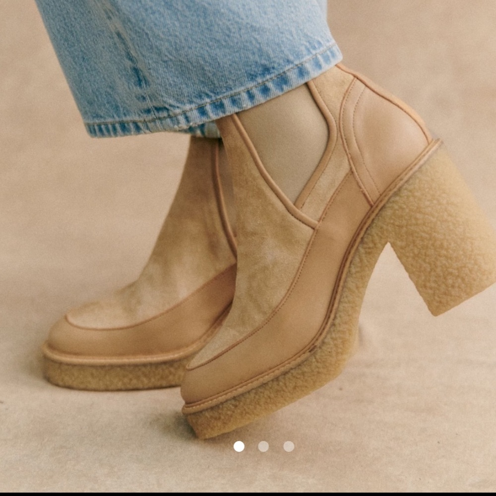 Sezane Marika Boots Sand - Size 8